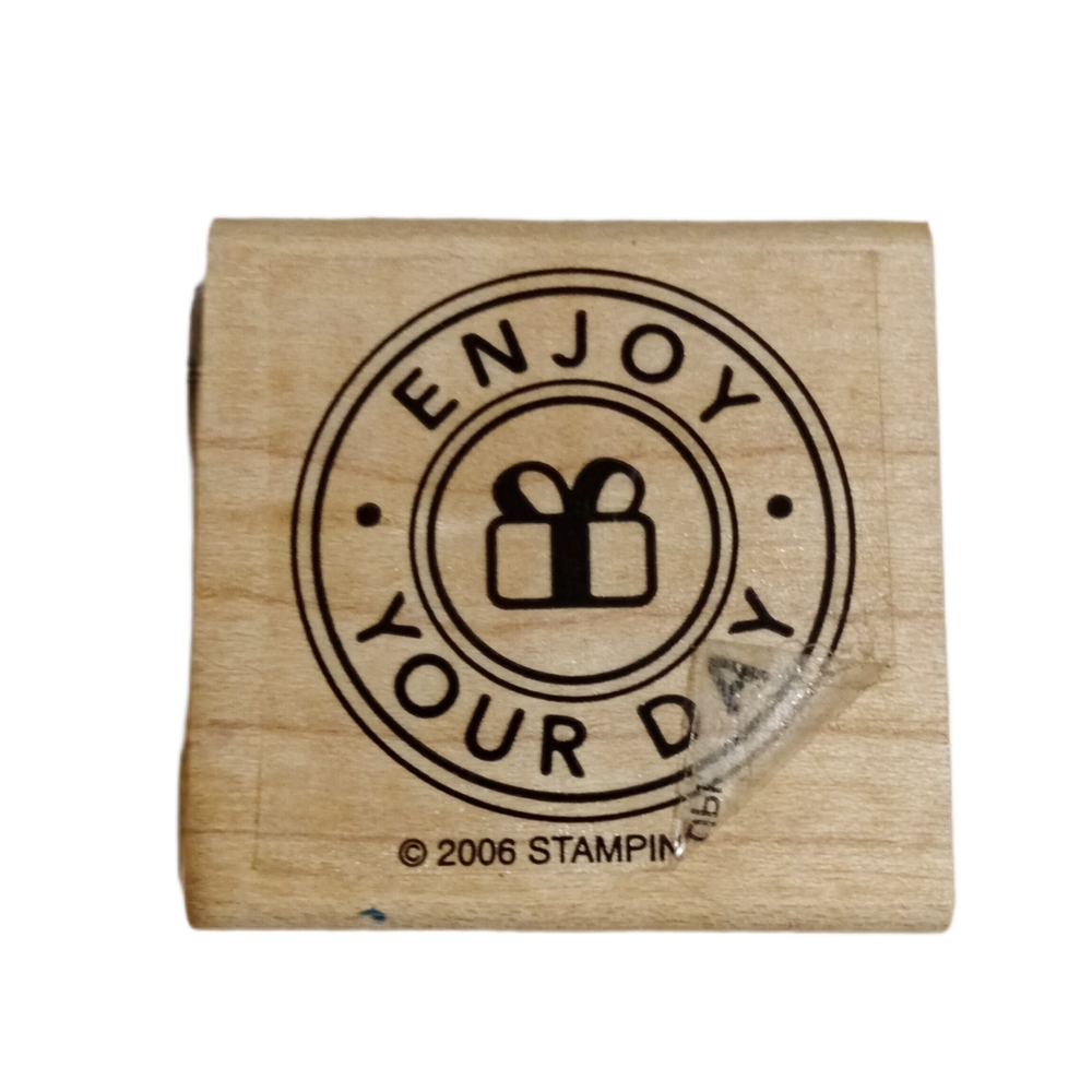 Wooden Stamp with Gift Design